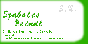 szabolcs meindl business card